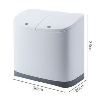 ถังขยะอเนกประสงค์ 1 ชั้น รุ่น607 ขนาด 20x36x33  ซม. สีขาว