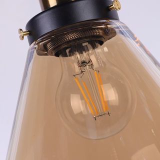 EILON โคมไฟห้อยกระจก ทรงครึ่งวงกลม สไตล์ Loft รุ่น GYFDD-7513 สีใส