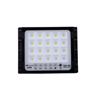 JD โคมไฟสปอร์ตไลท์โซลาร์เซลล์ 20W พร้อมรีโมท รุ่นJTGD-8820D+รีโมท IP65 แสงเดย์ไลท์