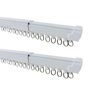 DAVINCI รางผ้าม่านแบบยืดหดได้ รุ่น Jolie ขนาด 120-210x2.4x2.5 ซม. สีขาว 