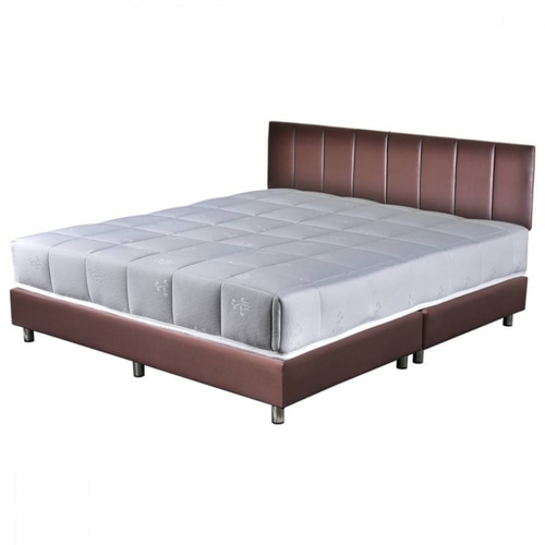 TRUFFLE ฐานเตียงรุ่น Domon 3.5 ฟุต PVC สีน้ำตาลเข้ม