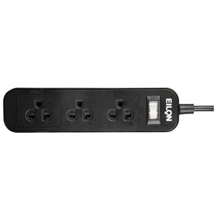 EILON รางปลั๊กไฟ รุ่น MSC33THNB-GHE 3 ช่อง 1 สวิตซ์ 10A 2200W 3เมตร สีดำ