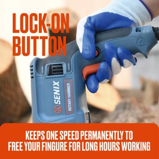 SENIX สว่านโรตารี่ไฟฟ้า 26 มม. 800W รุ่น PDRE08-M-EU สีน้ำเงิน - ดำ