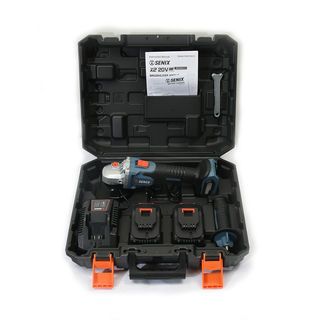 SENIX เครื่องเจียรไร้สายBrushless 4นิ้ว 20V(Max) รุ่นPAX2-M-EU สีน้ำเงินดำ (พร้อมแบตเตอรี่ 4.0Ah 2ก้อน และแท่นชาร์ต1อัน)