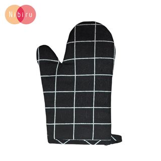 NIBIRU ถุงมือกันร้อน XFX058 ลายตาราง สีดำ