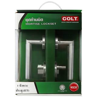 COLT ชุดมือจับก้านโยกห้องทั่วไป ระบบมอร์ทิสล็อกสเตนเลส-304 รุ่น S02-103SB+WEN1(ET)-K01 45x85 SS(R+L) สีสเตนเลส
