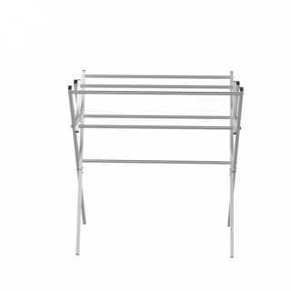 SAKU ราวพาดผ้าอลูมิเนียม พับได้ 6 เส้น  รุ่น DY1239 ขนาด 42.7x78.30x82.25 ซม. สีเงิน