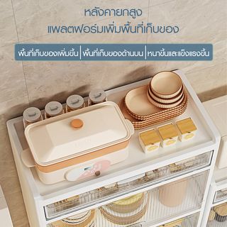 GOME ตู้บานเปิด 4 ชั้น ขาไม้ RMIER 7056-5 ขนาด 58x35x125.5 ซม. สีขาว
