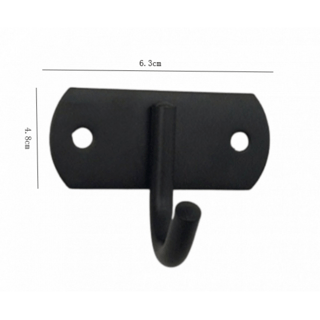 Iris ขอแขวนสเตนเลส 1 ขอ รุ่น slim PQS-7L01 สีดำแมท