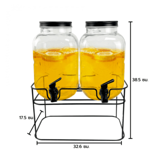 AILO ชุดโหลน้ำผลไม้ 4 ลิตร (2 ชิ้น/ชุด) 33.5x17.5x32.5 ซม. BOZO-4L สีใส