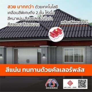ห้าห่วง ครอบปิดจั่ว-ปิดชายตะเข้ ลอนคู่ สีดาร์คเกรย์