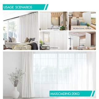 DAVINCI รางผ้าม่านแบบยืดหดได้ รุ่น Jolie ขนาด 120-210x2.4x2.5 ซม. สีขาว 