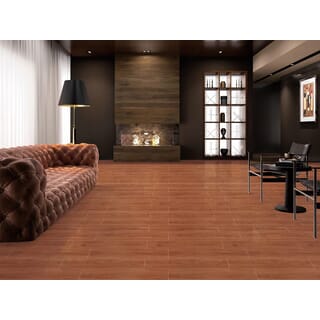 Marbella กระเบื้องปูพื้นลายไม้ 20x100x0.98ซม. รุ่น ไม้เชอร์รี่ 2201 (1.2ตร.ม./กล่อง) (6แผ่น) A.