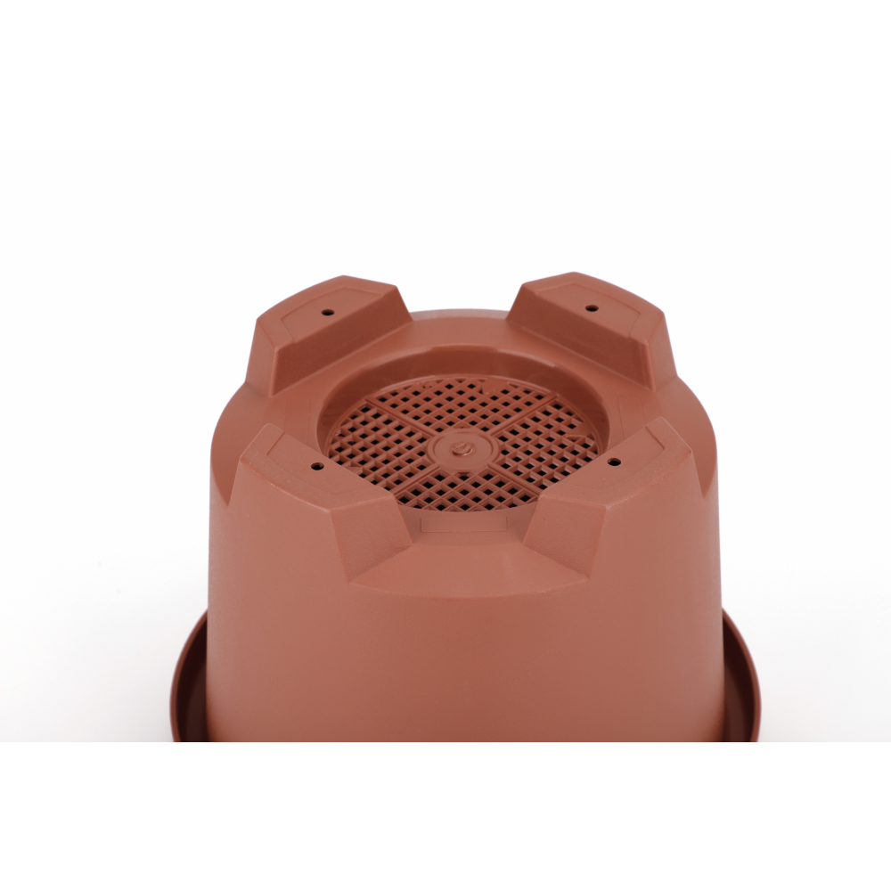 Tree  O กระถางต้นไม้ รุ่น 6PY007-GY ขนาด 27 x 27 x 18.5 ซม. (12นิ้ว) สี แดงอิฐ