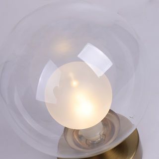 EILON โคมติดผนังทรงกลม ขั้ว G9 รุ่น GDD-8769 ฐานสีทอง โคมสีใส