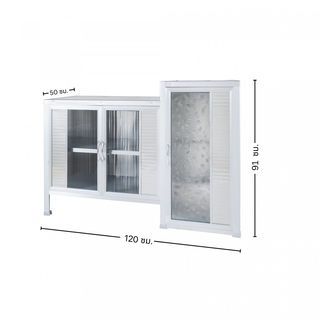 CLOSE โต๊ะวางเตาแก็ส SENSE-Z120 ขนาด 120x50x91 ซม. สีเงิน