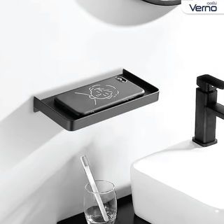 Verno ที่วางสบู่สแตนเลส304ติดผนัง รุ่น PQS-H7-304B สีดำ