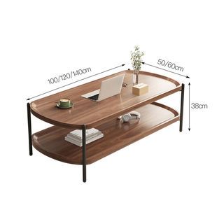 DELICATO โต๊ะกลาง รุ่น COMBINE-04 ขนาด 50x100x38 ซม. สีวอลนัท 