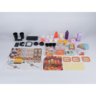 TOYS ของเล่นเครื่องแคชเชียร์คิดเงินพร้อมอุปกรณ์กาแฟ รุ่น GJJ-H-94 ขนาด 46x13x27.5 ซม. คละสี