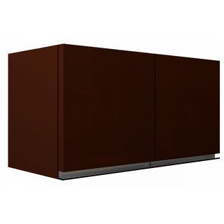 MJ ตู้แขวนคู่บานทึบตรง  34x84x45 ซม. SAV-W408-WN สีวอลนัท
