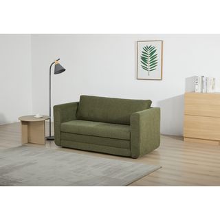 PULITO โซฟาเบดผ้า 2 ที่นั่ง รุ่น COLMAR-OL ขนาด 71x147x77 ซม. สีเขียวมะกอก