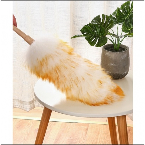 ICLEAN ไม้ปัดฝุ่นขนแกะด้ามสั้น รุ่น US578 ขนาด 6x6x54 cm สีน้ำตาล