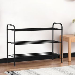 GOME ชั้นวางรองเท้าเหล็ก 3 ชั้น รุ่น 134001  30X72X55ซม.สีดำ