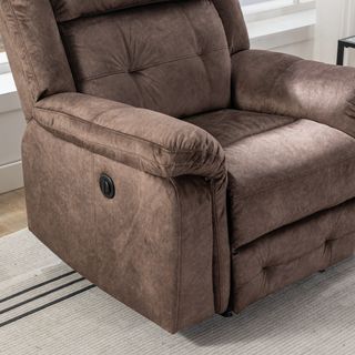 PULITO เก้าอี้พักผ่อนผ้าปรับระดับไฟฟ้า 1 ที่นั่ง รุ่น LINCOLN ขนาด 99x96x101.5 ซม. สีน้ำตาล 