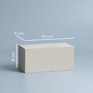 วีบล็อค อิฐบล็อกทึบ แบบสี่เหลี่ยมครึ่งก้อน ขนาด9x19x9ซม.