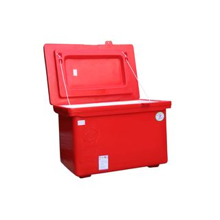 S&P ถังแช่ ขาสูง บานพับมือจับ 120 ลิตร สีแดง