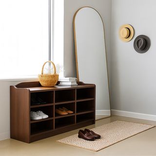 DELICATO ชั้นวางรองเท้า รุ่นเวสโต้ ขนาด 122.2x33x65.7 ซม. สีอเมริกาโน่