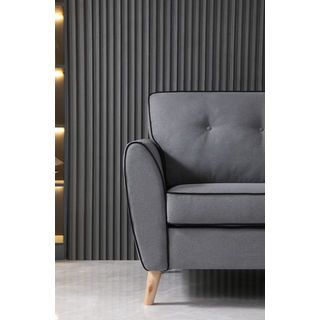 PULITO โซฟาผ้า 2 ที่นั่ง รุ่น BANIKA ขนาด 87x145x89 ซม. สีเทา 