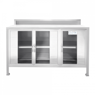 CLOSE เคาน์เตอร์อเนกประสงค์ ขนาด 121.50 x45x85 ซม. สีเงิน