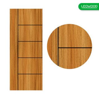 LWD ประตูไม้เคลือบเมลามีนภายใน iDoor S6 ลาย 06 สี Brazilian Teak ขนาด 3.5x80x200 ซม.