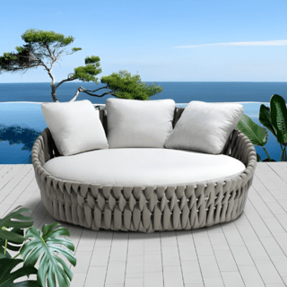 SUMMER SET โซฟา outdoor อลูมิเนียม 2ที่นั่ง Andaman ขนาด 160x120x72 ซม.สีขาว