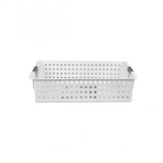 GOME ตะกร้าอเนกประสงค์ทรงเหลี่ยม รุ่น Circle TG54414W ขนาด 21x30x8.5 ซม.(4.5L) สีขาว