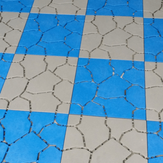 Primo แผ่นกันลื่น PVC ลายหินใหญ่ (4ชิ้น/แพ๊ค) รุ่น Mountain BYF001-GY ขนาด 30×30 ซม. สีเทา