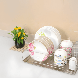 CLOSE ที่คว่ำจาน 46X32X13 ซม. MARIN สีเงิน