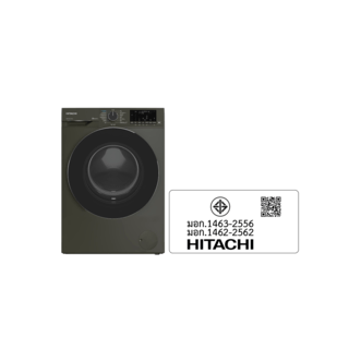 HITACHI เครื่องซักผ้า ฝาหน้า ซัก 10 กก./ อบ 6 กก. BD-D100YFVEM สีเทา