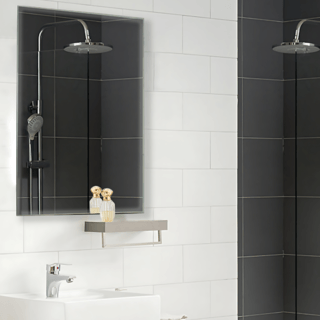 Nice กระจกเงาไม่มีกรอบ ทรงเหลี่ยม รุ่น JLLS003-60 ขนาด 45x60ซม. สีใส