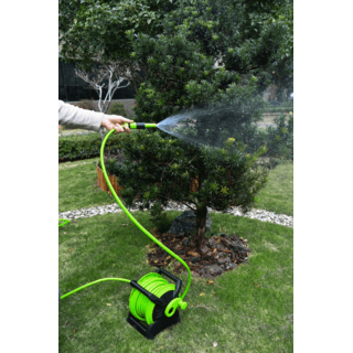 Tree O Plus ชุดโรลสายยาง ขนาด1/2ยาว20 เมตร รุ่นGLB-8216-0 สีเขียวดำ