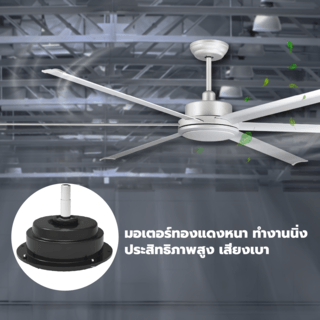 INOVA พัดลมเพดานอุตสาหกรรม 74W รุ่น CF56-3W สีขาว 