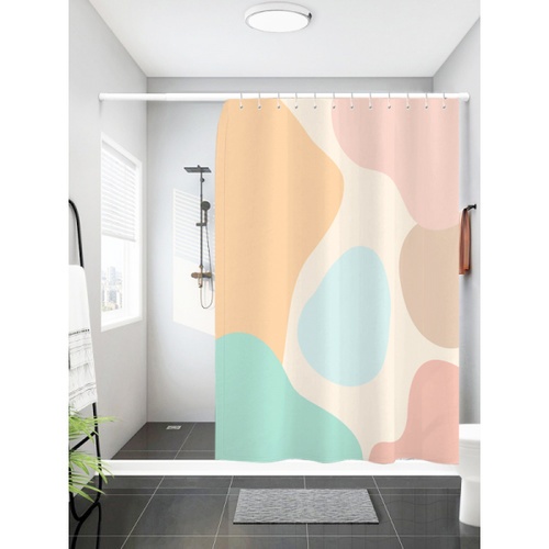 Primo ม่านห้องน้ำโพลีเอสเตอร์ลายมินิมอล รุ่น มินิมอล 3XMYL-010 ขนาด 180x180 ซม. คละสี