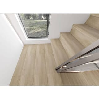 จมูกชานพักบันได SPC Click lock 114x1220x4+1mm IXPE  items No. 6588 สีไม้สักอ่อน