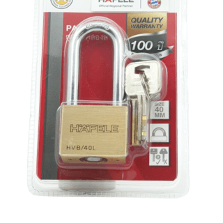 HAFELE กุญแจล็อคสายยูทองเหลือง ขนาด 40มม. สายยาว 482.01.981