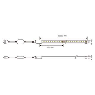 EILON ชุดไฟแอลอีดีเส้นริบบิ้น 2835/120LED 6*12mm 255W 220V Warmwhite รุ่น TP-STL220V-WW30M ยาว 30M