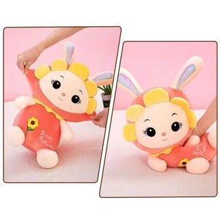 KOJI ตุ๊กตากระต่ายใส่ชุดดอกทานตะวันแบบนั่ง รุ่น KOJI-11 ขนาด30x35ซม. 