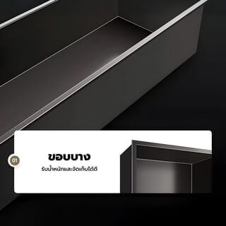 Verno ชั้นวางของฝังผนังสเตนเลส304 2 ชั้น รุ่น ST-1 12.5X28X70CM สีเทา