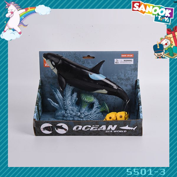 TOYS ของเล่นโมเดลปลาวาฬ 5501-31 ขนาด 24x10.5x18 ซม. 