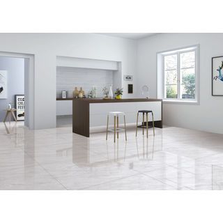 Marbella กระเบื้องพอร์ซเลน 80x80 ซม. วีร่า-ไวท์เกรย์ Random (Glossy) DSLW098 (3pcs)